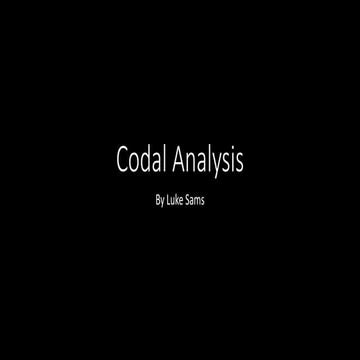 Codal analysis
