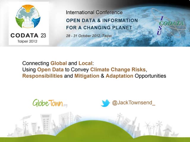 Connecting Global and Local: Using Open Data to Convey Climate Change Risks,...