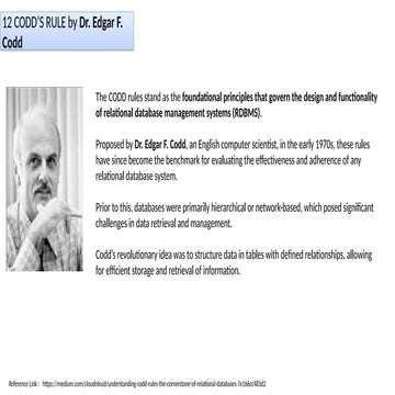 Codd's rules | PPT