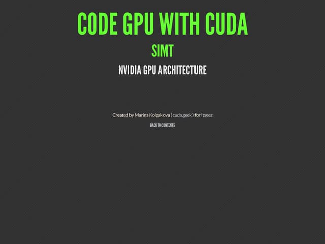 Code GPU with CUDA - SIMT