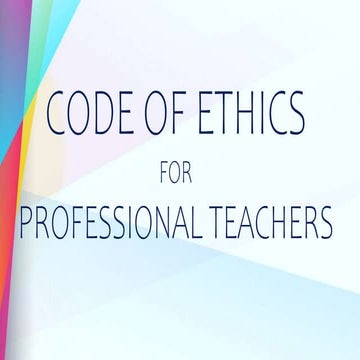 CODE-OF-ETHICS for Professional Teachers