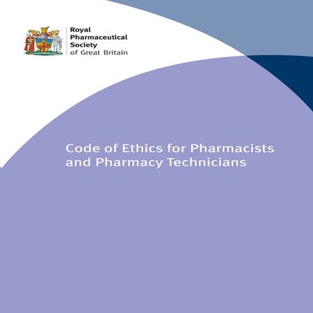 Code of Ethics for Pharmacists and Pharmacy Technicans