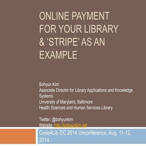 Accepting Online Payment for Your Library and ‘Stripe’ as an Example