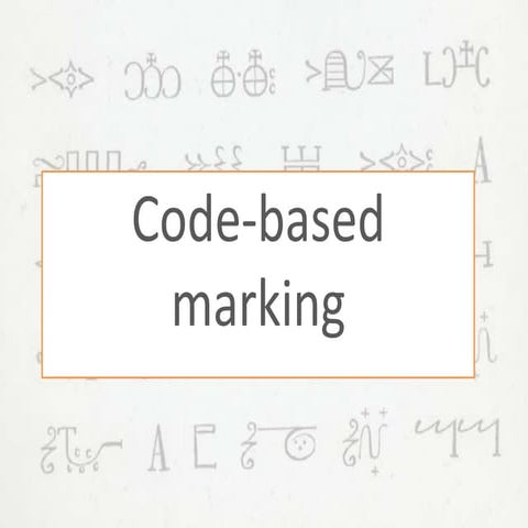 Code based marking