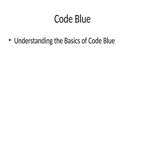 Code blue | PPTX