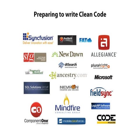 Preparing to write Clean Code