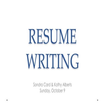 Powerful Resume & Cover Letter Writing.