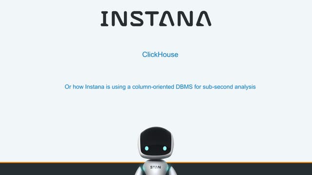 Instana - ClickHouse presentation