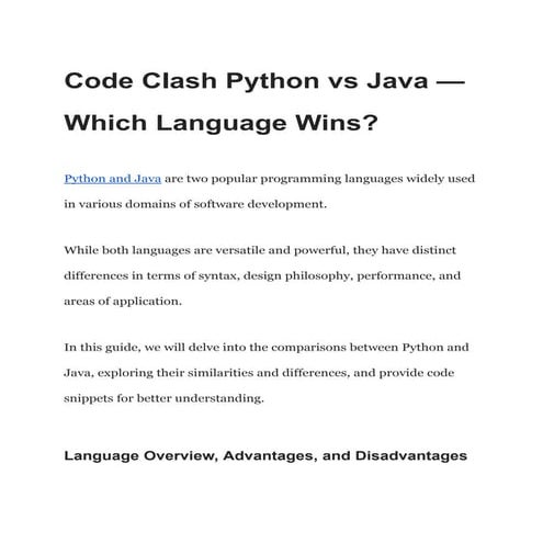 Code Clash Python vs Java — Which Language Wins.pdf