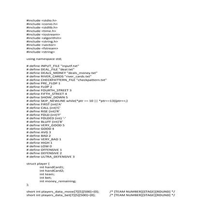 AI For Texam Hold'em poker