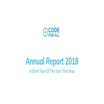 Code for All - Annual Report 2018