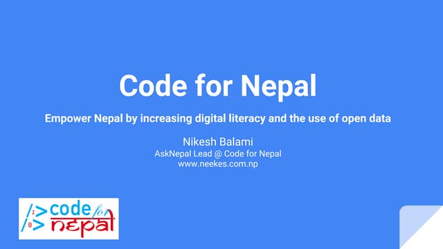 Code for Nepal and Open Data