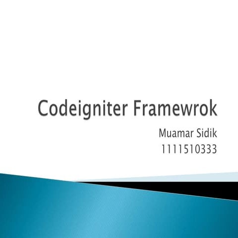 Codeigniter framewrok