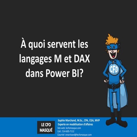 À quoi servent les langages M et DAX