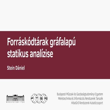 Forráskódtárak gráfalapú statikus analízise