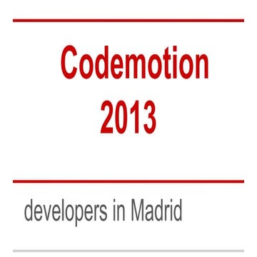 Codemotion 2013
