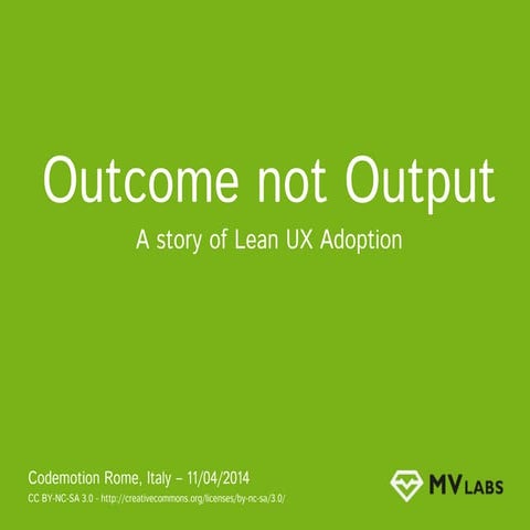 Outcome not Output - Maraspin 