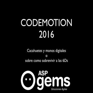 Codemotion 2016: Cacahuetes y monos...