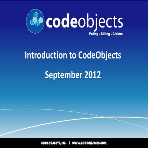 Code objects overview   sep 2012
