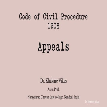 Code of civil procedure 1908 appeals