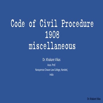 Code of civil procedure 1908 miscellaneous, interest,cost, exemption from app...
