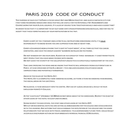 Code of conduct