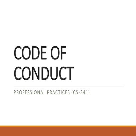 Code of conduct .