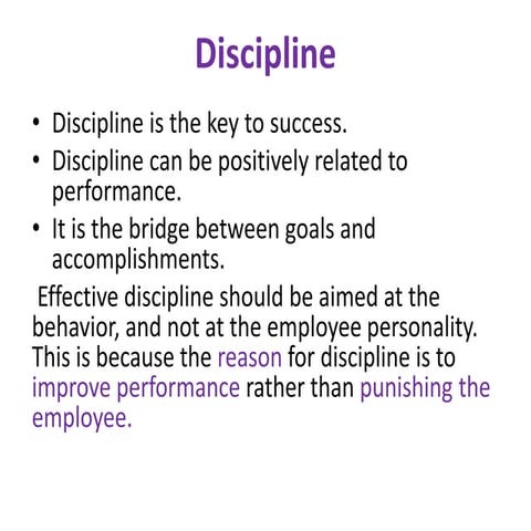 Code of discipline