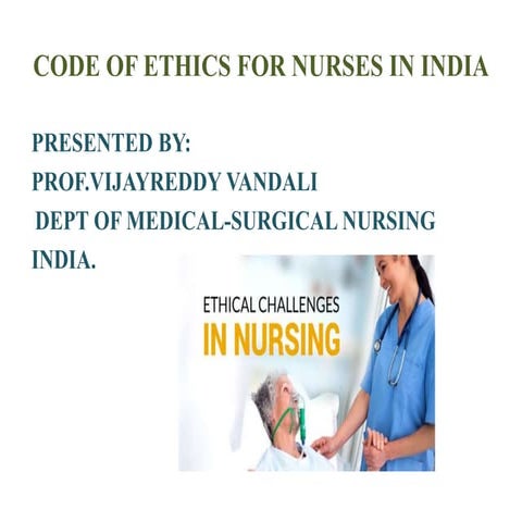 Code of Ethics for Nurses in India