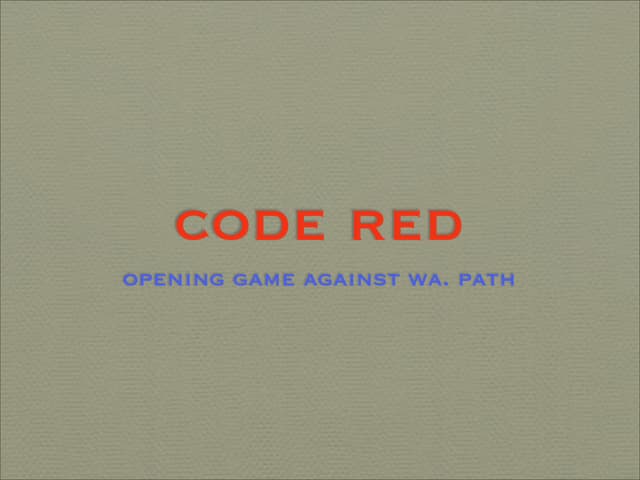 CODERED VS WEST. WASHINGTON PATH