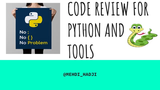 code review, style guides and tools for pythin