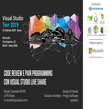Code review e pair programming con Visual Studio Live Share