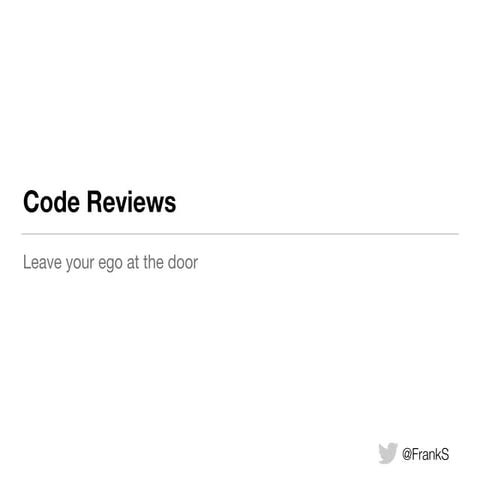 Code reviews