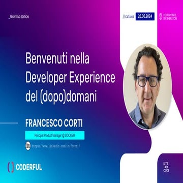 Benvenuti nella Developer Experience del (dopo)domani