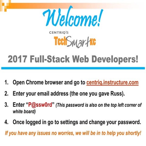 Coder Orientation 2017 Centriq