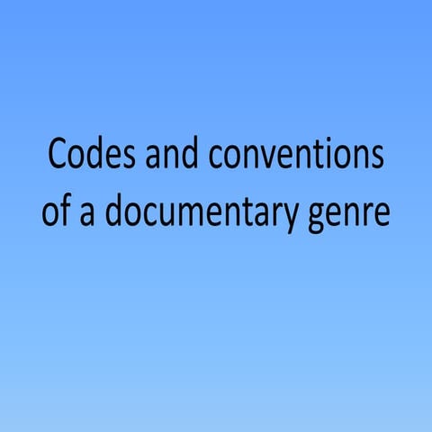Codes and conventions