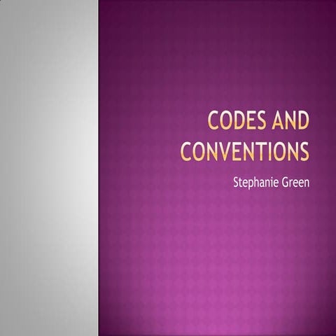 Codes and conventions | PPT