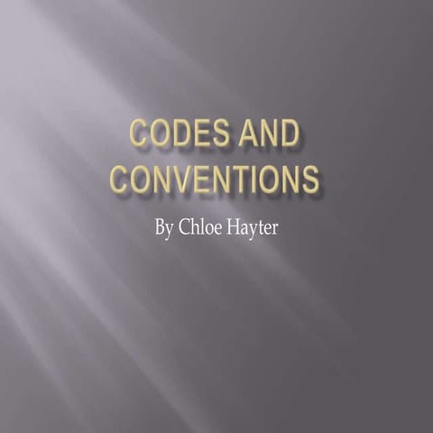 Codes and conventions | PPT