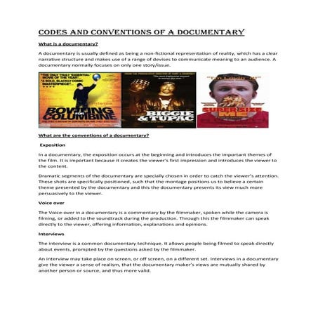 Codes and conventions