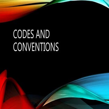Codes and conventions