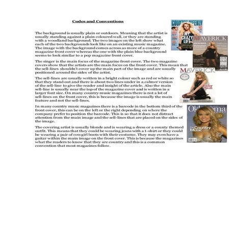 Codes And Conventions