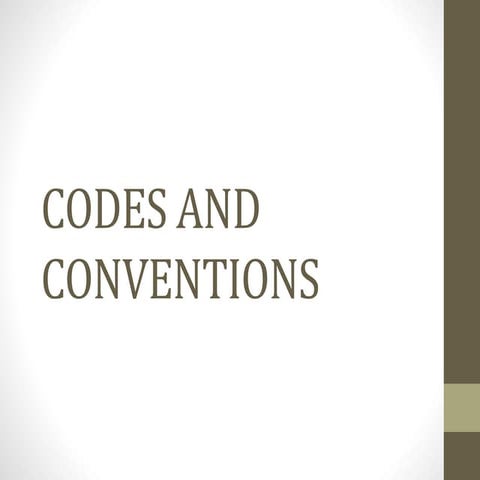Codes and conventions | PPT
