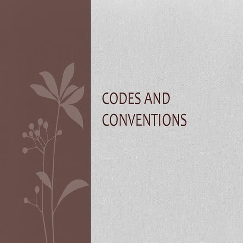 Codes and conventions