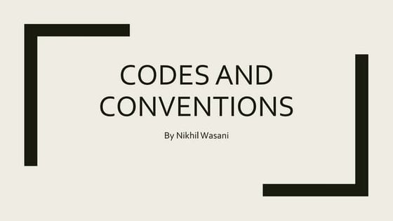Codes and conventions media presentation | PPTX | Fan Conventions | Events