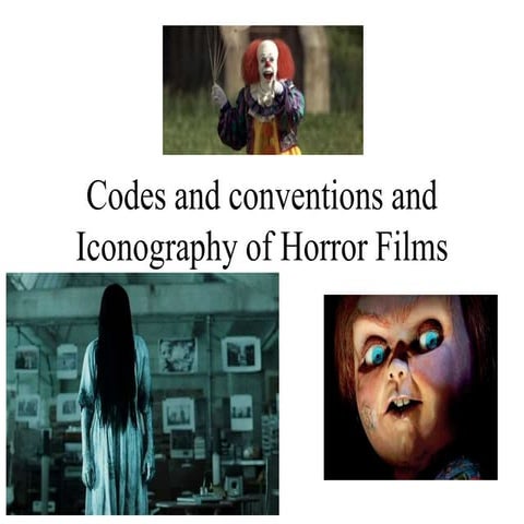 Codes and conventions and iconography of horror films