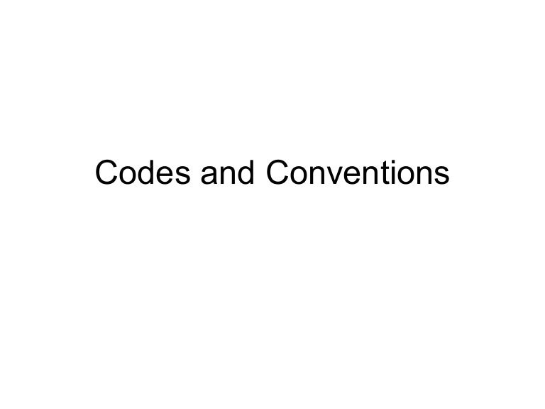 Codes And Conventions Media