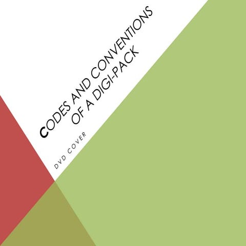Codes and conventions of a digipack