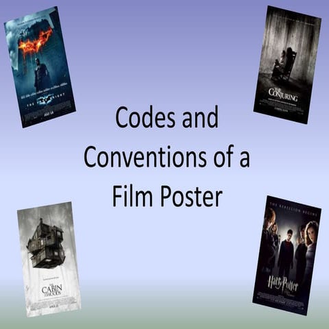 Codes and conventions of a film poster (2)