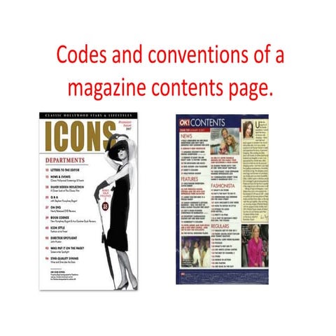 Codes and Conventions of Magazine | PPTX