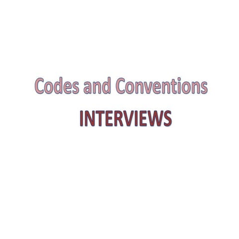 Codes and conventions of an interview | PPTX